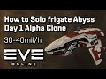 EVE Online - Day 1 Alpha clone Frigate Abyss solo tutorial (30-40mil/h)