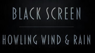 Howling Wind & Rain Sounds | Pure Black Screen For Uninterrupted Sleep | Fall asleep fast | 8Hrs