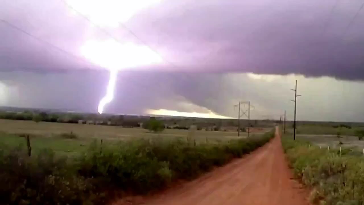 Lightning strikes oil rig? - YouTube