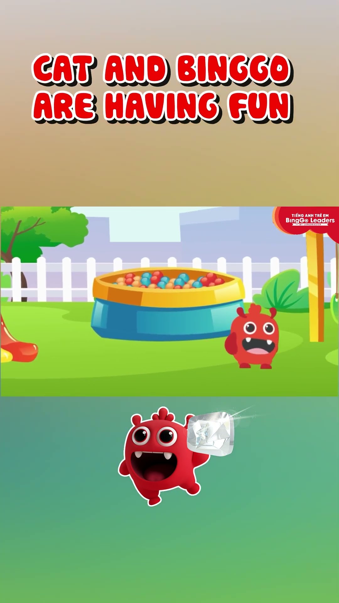Cat and BingGo are having fun cartoon  #binggoleaders#funny #animals