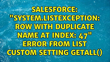 "System.ListException: Row with duplicate Name at index: 47" error from list custom setting...