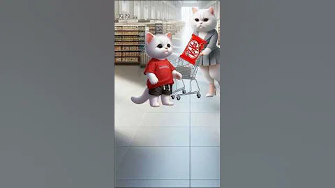 Watch the video about Please chocolate mom #shorts #cat #cartoon