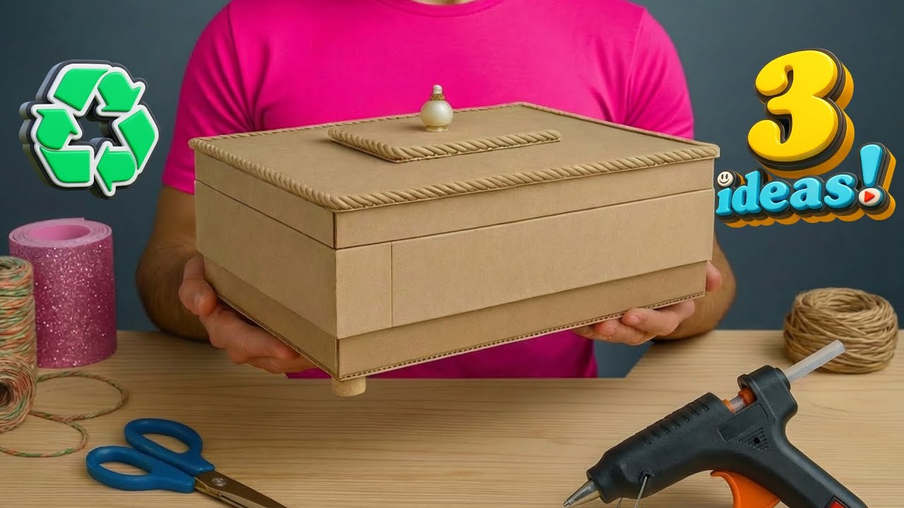 Room decoration with simple and cheap items 2026😱|♻️3 stylish decor ideas with jute rope , cardboard