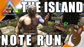 How To Get Level 1 - 67 In Less Then 6 Minutes! | The Island Note Run | ARK: Survival Evolved #ark