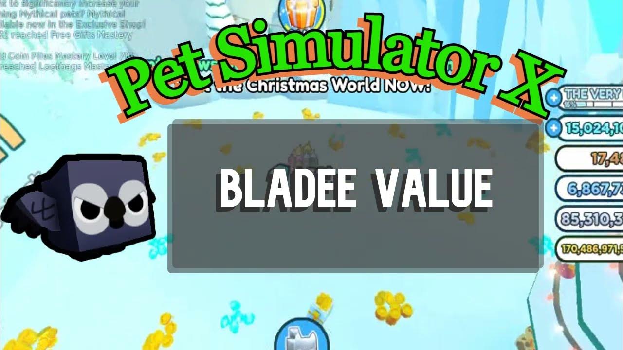 Bladee Value in Pet Simulator X Roblox Pet Sim X Christmas 2022