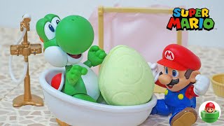 マリオのおもちゃ ヨッシーのタマゴがバスボールに変身カラフルなマスコット登場スーパーマリオのバスボール紹介 Yoshis Bath Ball