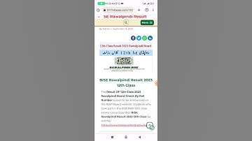 BISE Rawalpindi Board 12th Class Results 2023||How To check BISE Rawalpindi Board Results 2023