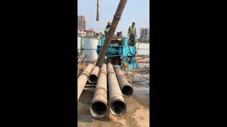Φ1500mm hydraulic casing puller with 1200mm reduction insert used for secant pile foundation work