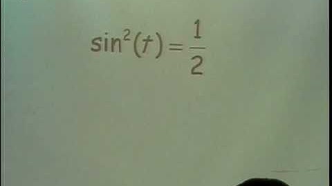 Trigonometric Equations (part 2)