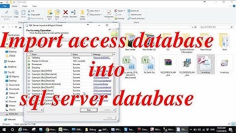 Import access database into sql server database