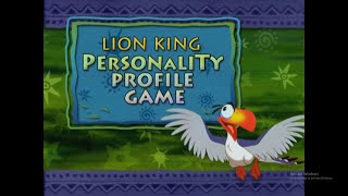 Lion King - 2-Disc Special Edition Set Top Games - Lion King Personality Profile Read Description