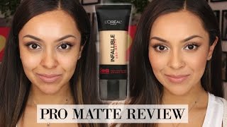 L'Oreal Infallible Pro Glow Foundation 208 Sun Beige Demo, Review & Comparison with Pro Matte