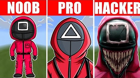 NOOB vs PRO vs HACKER Minecraft Pixel Art Squid Game