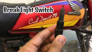 Break Light Switch In Bike Honda CD 70 Urdu