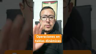 Después de ver eso no dejarás de hacer operaciones en tablas dinámicas.