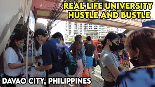 Real life UNIVERSITY HUSTLE AND BUSTLE [4K] - Walk Tour | Davao City | Philippines