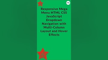 📌 Build a Responsive Mega Menu in 60 Seconds! ⏳ (HTML, CSS, JavaScript) #shorts