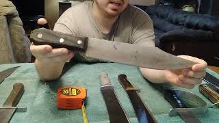 collection of Bowie knives I made myself