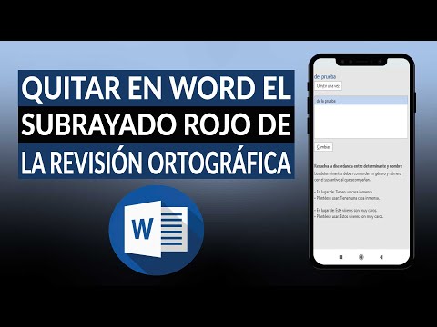 Cómo quitar en WORD el subrayado rojo de la revisión ortográfica