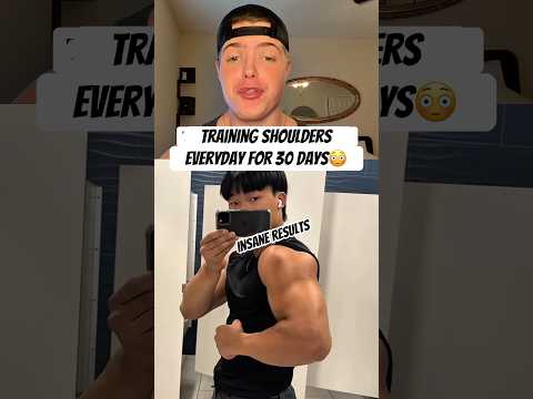 HE TRAINED SHOULDERS EVERYDAY FOR 30 DAYS😳