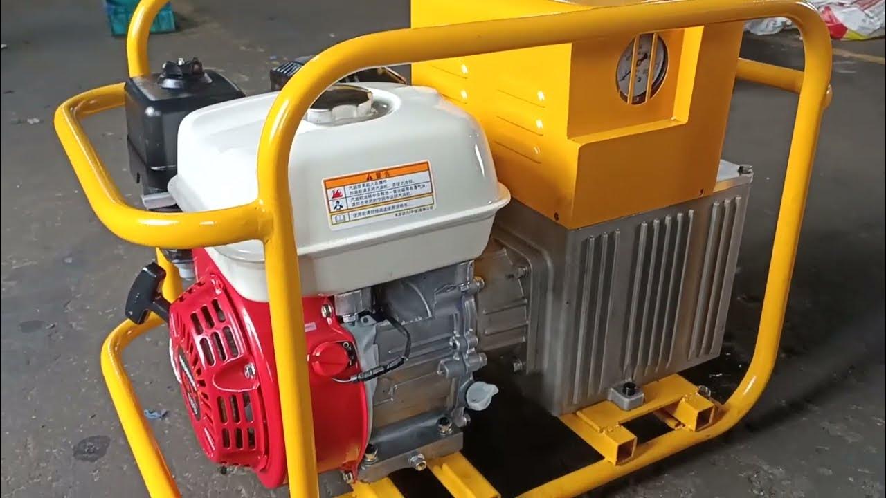 Hydraulic power unit double acting, gas powered hydraulic power unit