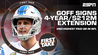 Jets vs. 49ers in Week 1 🏈 + Lions make Jared Goff 2nd-highest paid QB in the NFL 💰 | First Take