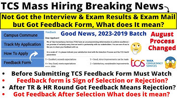 Not Getting the Interview & Exam Results and Exam Mail but Getting Feedback Form, What does It mean?