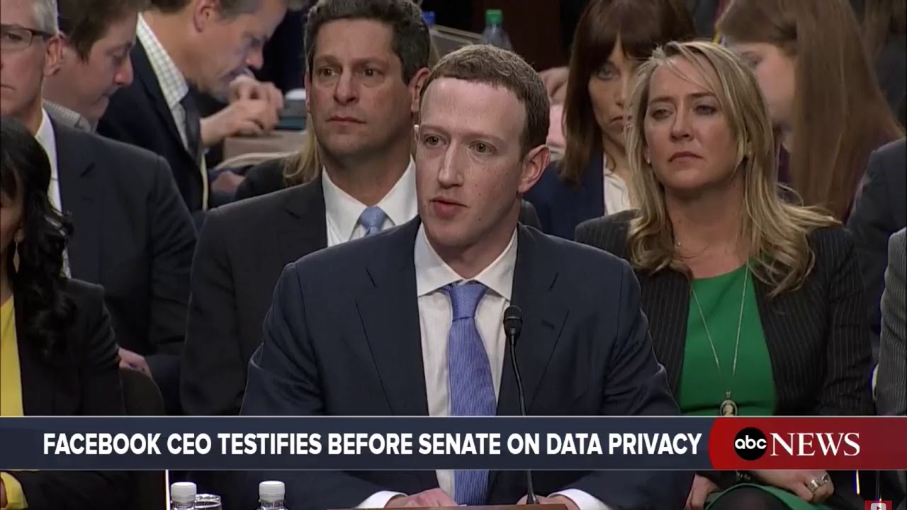 Kamala Harris talks to Mark Zuckerberg - Kamala Harris questions Mark Zuckerberg during his testimony on data privacy before Senate committee.