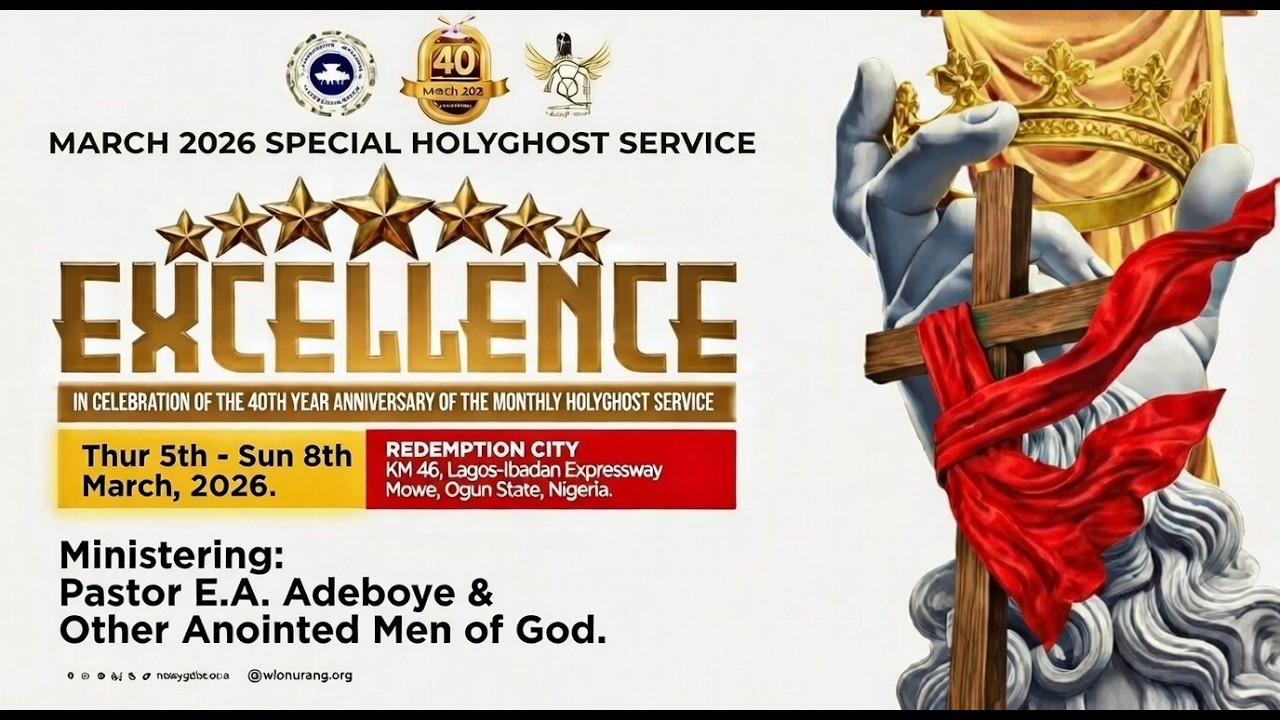 RCCG MARCH 2026 SPECIAL HOLY GHOST SERVICE || DAY 1 ( SERMON) - YouTube
