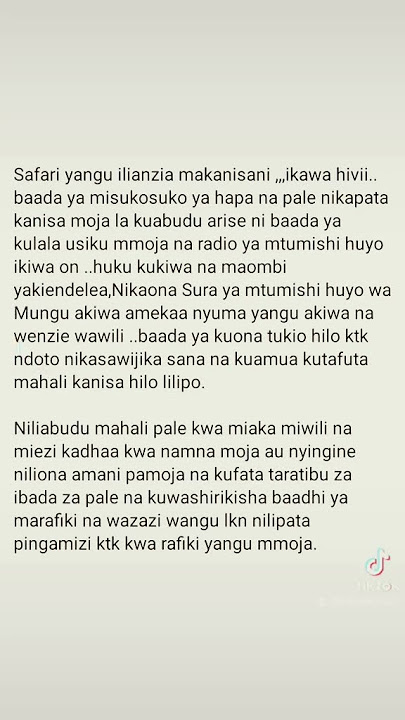 kanisa la leo, Chapter 1.