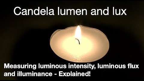 Candela, lumen and lux - Measuring light: from fizzics.org