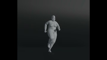 Female Body Fat Base Mesh Animated and Rigged 3D Model 20k Polygons