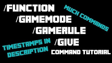 Function, Gamemode, Gamerule, & Give (1.15-1.16) (Command Tutorial) (All Command Series)