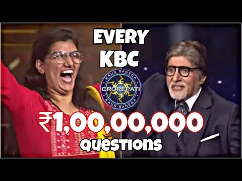 Every ₹1,00,00,000 Questions In KBC