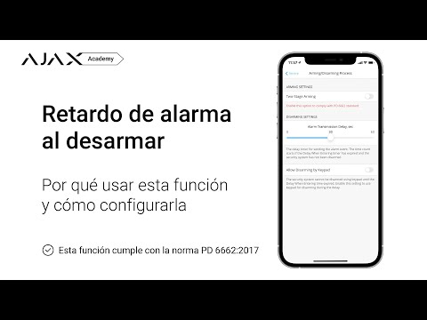 Cómo configurar el retardo de transmisión de alarma al desarmar en el sistema de seguridad Ajax