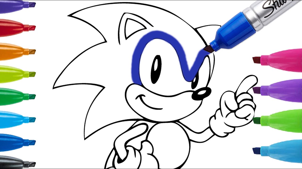 Sonic en boule - Sonic - Just Color Crianças : Páginas para colorir para  crianças