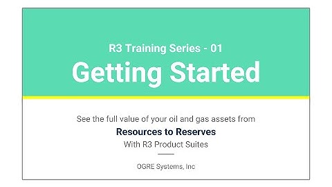R3 Training 01 - Getting Started