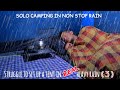 Solo camping heavy rain  relaxing sound of nature  beautiful experience hiking  asmr