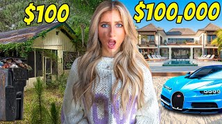 $100 VS $100,000 VACATION 🏝