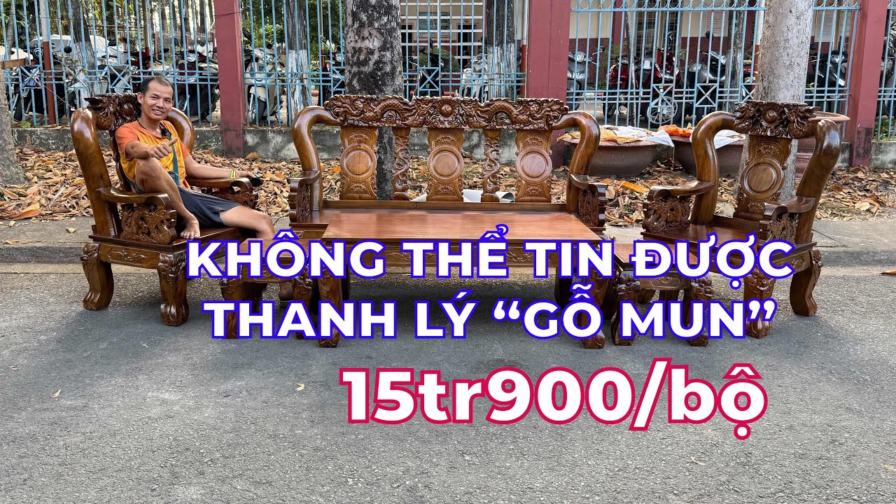 Chiêm Ngưỡng Bộ bàn ghế gỗ Mun Tay 12 Giá Rẻ
