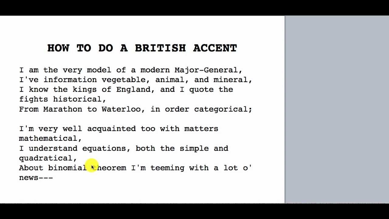 british accent essay