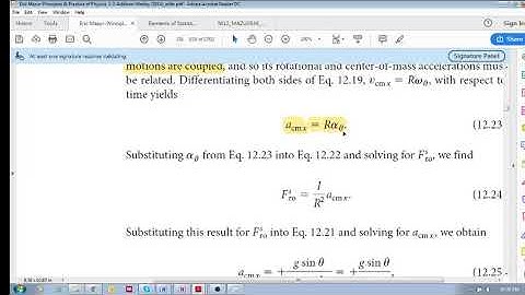 Chap 12.6 - Rolling motion (c): Dynamics, center of mass acceleration