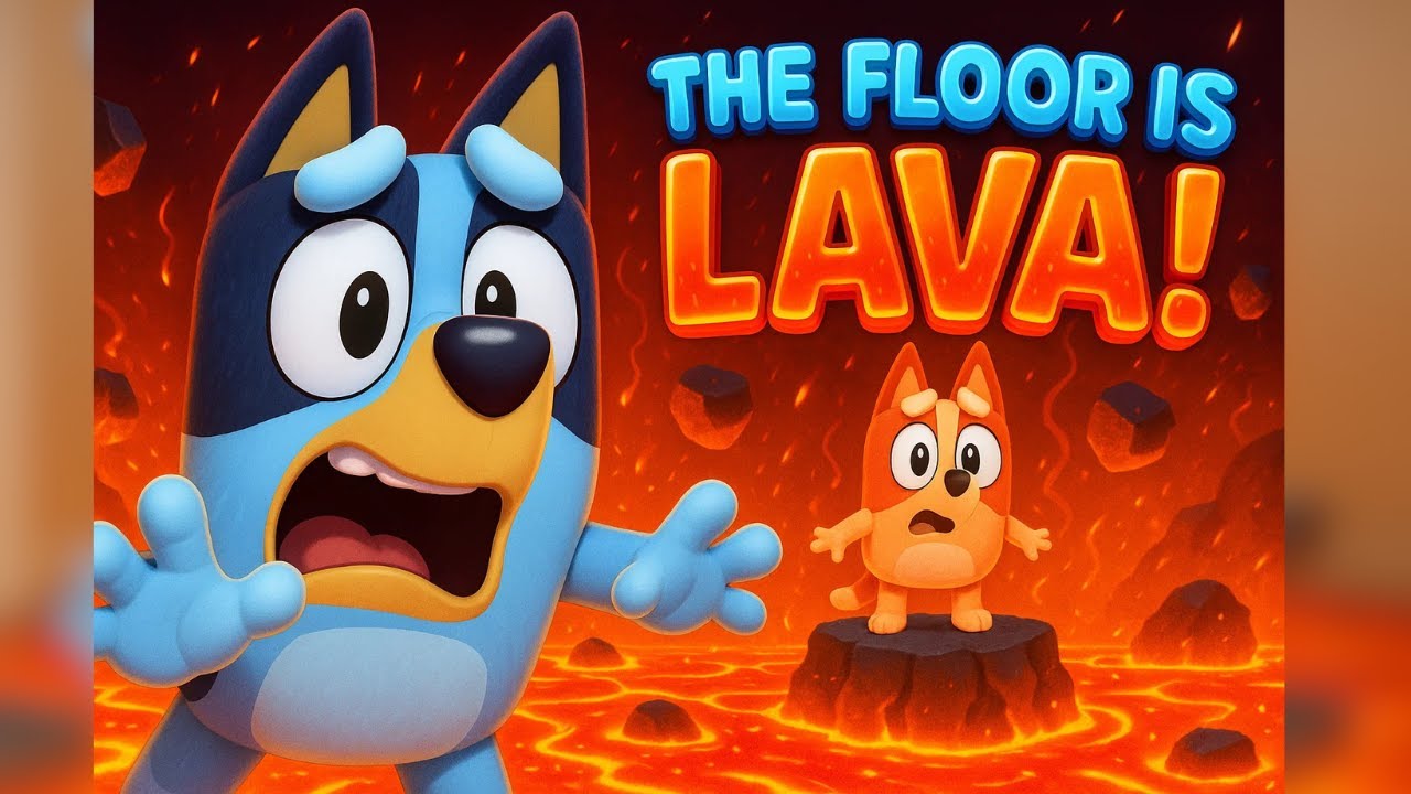 Bluey & Bingo Brain Break | Dance, Jump, Freeze & Floor is Lava! - YouTube