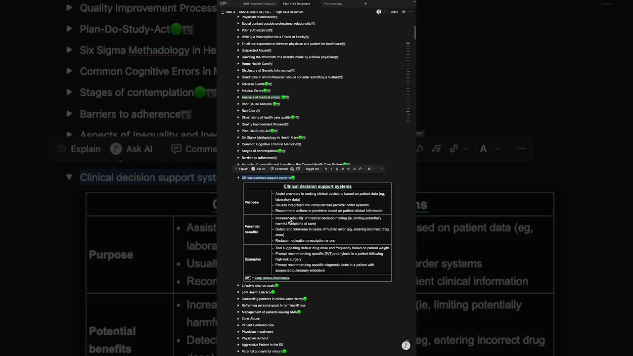 Clinical decision support