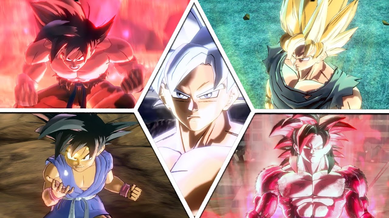 Goku's Best Transformation Mods sorted by Timeline - Dragon Ball Xenoverse 2