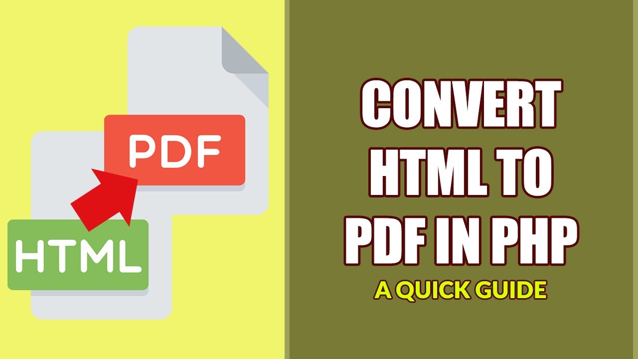 php ออกรายงาน pdf  New  How To Convert HTML To PDF In PHP