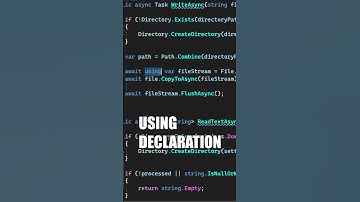 Simpler Code With Inline Using Statement In C# #shorts