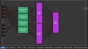 Multiply binary numbers Digital Logic Sim