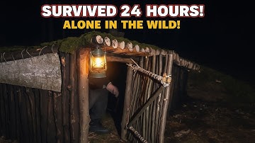 Building a Secret Survival Shelter Under a Fallen Tree Root | Primitive Bushcraft Skills”