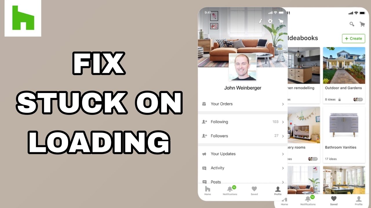 How To Fix And Solve Stuck On Loading On Houzz-Home Design App | Final ...